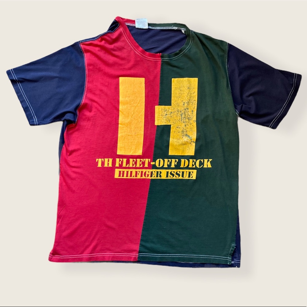 Vintage Y2K Tommy Hilfiger Colorblock Tee